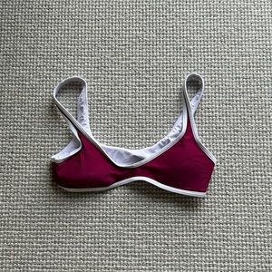 Burgundy Bikini Top